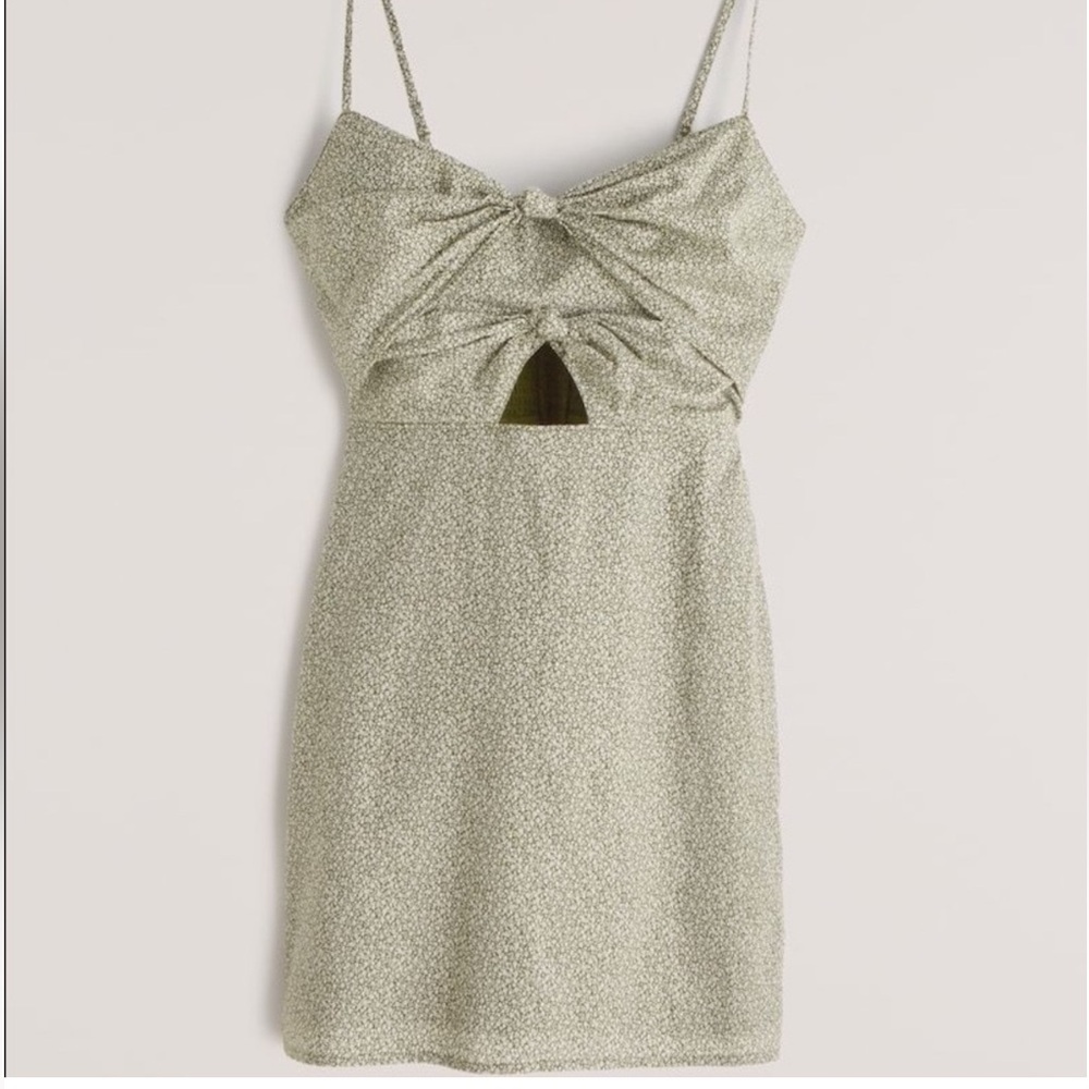 abercrombie double knot front cutout mini dress
